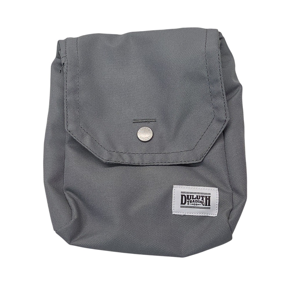 Duluth Trading Co Gray Canvas Utility Pouch Magnetic Closure Belt Loop Tool Bag